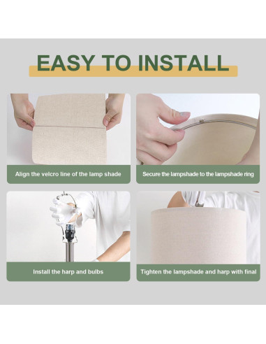 Juego de 2 Lámparas de Mesa USumkky Cerámica Verde 66 cm