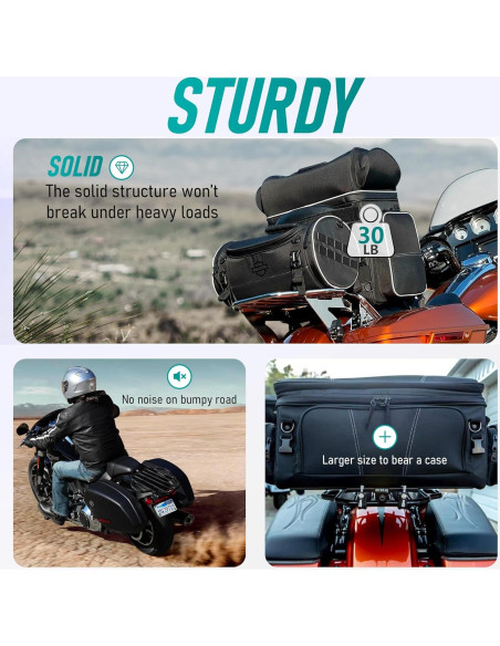 Soporte de Equipaje Desmontable MoKitDora para Harley Touring 2009+