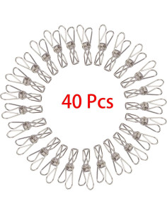 Clips de Acero Inoxidable YIKANGHENG 40 Pcs 4.3 cm 2