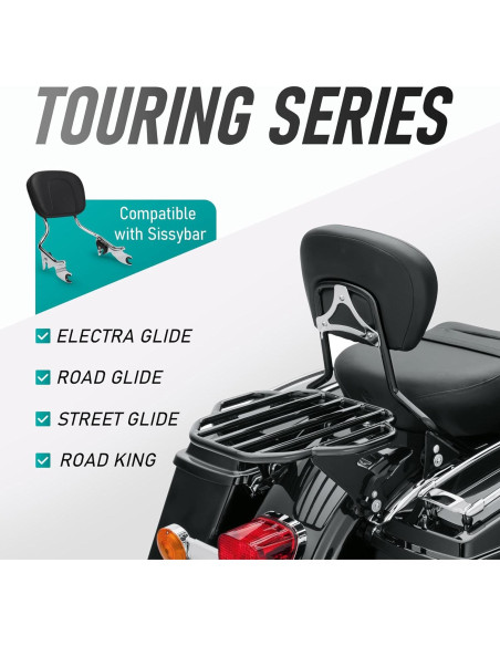 Soporte de Equipaje Desmontable MoKitDora para Harley Touring 2009+