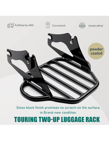 Soporte de Equipaje Desmontable MoKitDora para Harley Touring 2009+