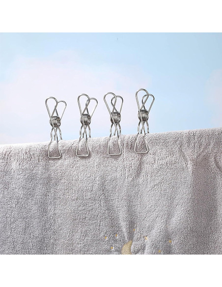 Clips de Acero Inoxidable YIKANGHENG 40 Pcs 4.3 cm