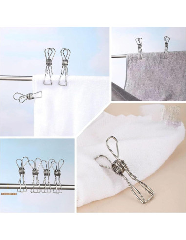 Clips de Acero Inoxidable YIKANGHENG 40 Pcs 4.3 cm