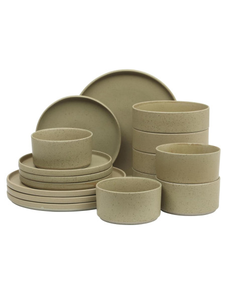 Vajilla Gibson Elite Tatum 16 Piezas Porcelana Verde