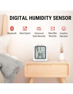 Termómetro Higrómetro ThermoPro TP350 Bluetooth 79.25m 2