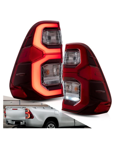 Luces Traseras VLAND para Toyota Hilux 2015-2022 LED Rojo