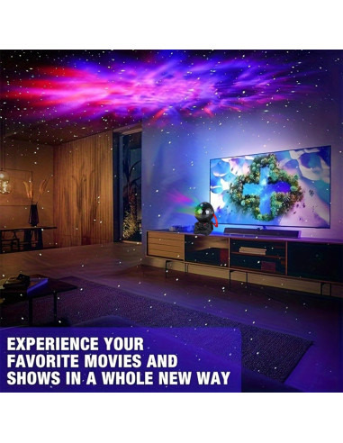 Proyector de Estrellas YXQUA Astronauta Luz Galáctica 8 Modos