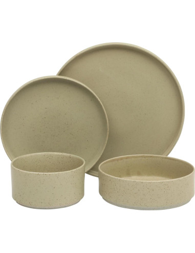 Vajilla Gibson Elite Tatum 16 Piezas Porcelana Verde