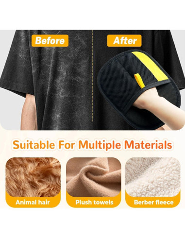 Guante de Aseo para Mascotas Cecurpo Negro Lavable y Reutilizable