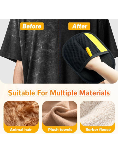 Guante de Aseo para Mascotas Cecurpo Negro Lavable y Reutilizable