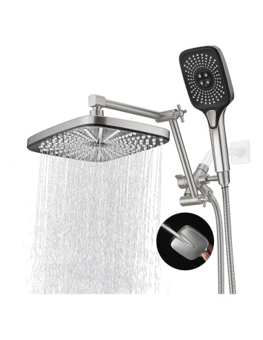 Cabezal de Ducha Jcrob 30.48 cm Lluvia con Spray de Mano