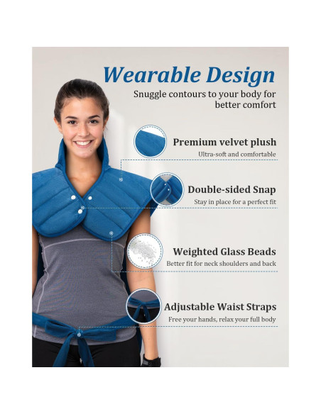 Almohadilla Térmica HOERMIGON 55.88x93.98cm 6 Calores Azul