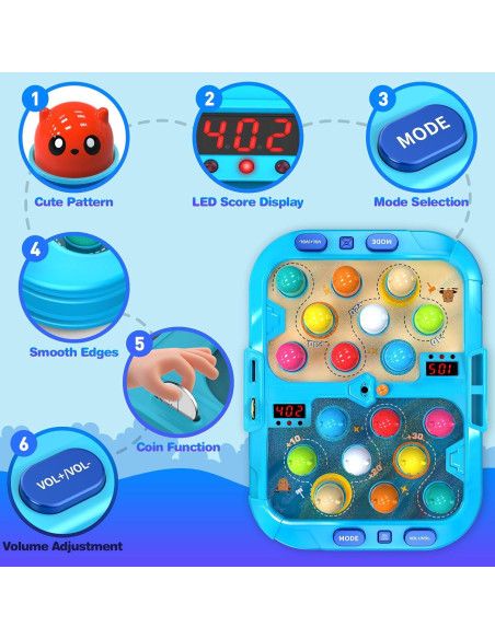 Juguete Educativo HopeRock para Niños 3-6 Años con 2 Martillos