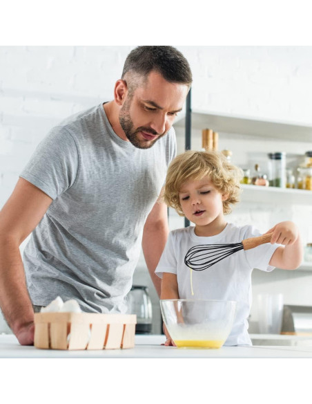 Batidor de Silicona 25.4 cm HusMait con Mango de Madera