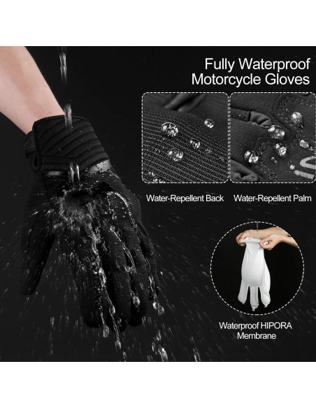 Guantes de Invierno INBIKE Impermeables Térmicos Pantalla Táctil