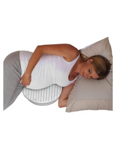 Almohada de Embarazo Boppy Wedge Gris, Soporte Compacto y Lavable