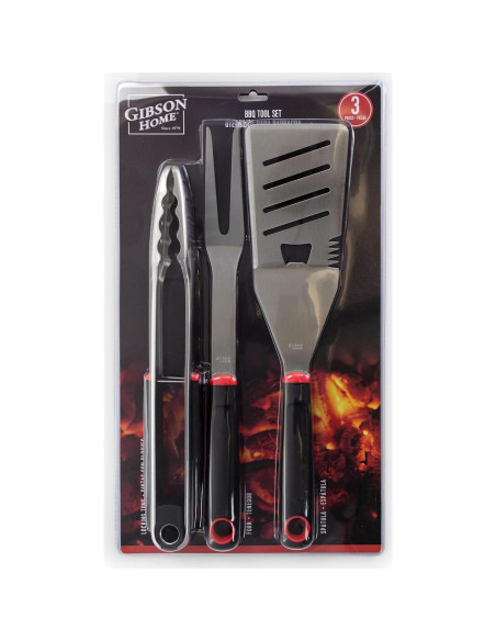 Conjunto de herramientas de barbacoa Gibson Home 3 piezas