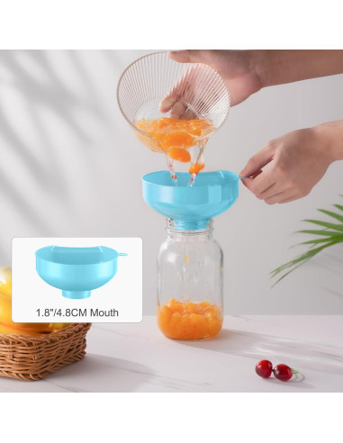 Juego de Embudos de Plástico Pisol para Cocina - 4 Tamaños