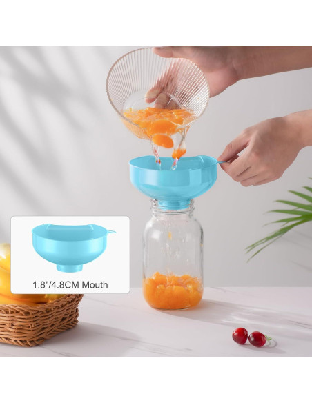 Juego de Embudos de Plástico Pisol para Cocina - 4 Tamaños