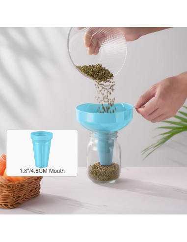 Juego de Embudos de Plástico Pisol para Cocina - 4 Tamaños