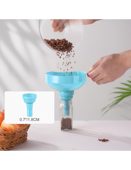 Juego de Embudos de Plástico Pisol para Cocina - 4 Tamaños