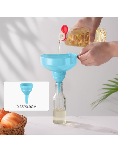 Juego de Embudos de Plástico Pisol para Cocina - 4 Tamaños