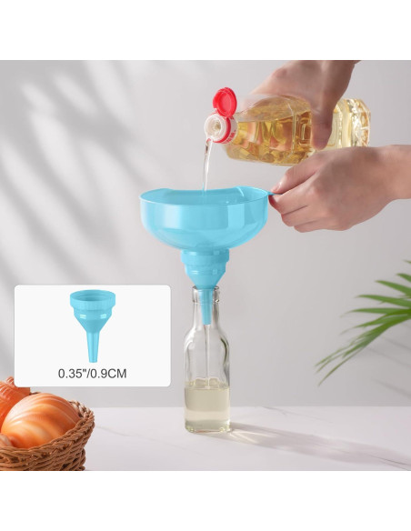 Juego de Embudos de Plástico Pisol para Cocina - 4 Tamaños