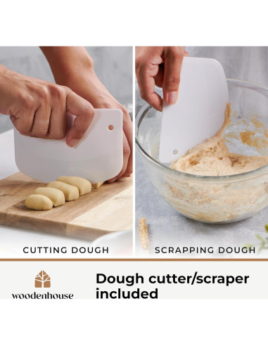 Batidor de Masa Danés 33 cm Acero Inoxidable con Cortador