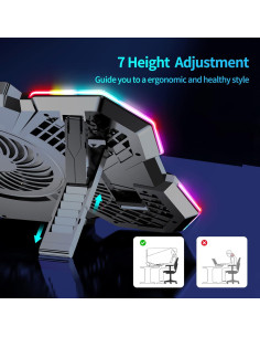 Base de Enfriamiento para Laptop AIMIUZI F13 con 5 Ventiladores 2