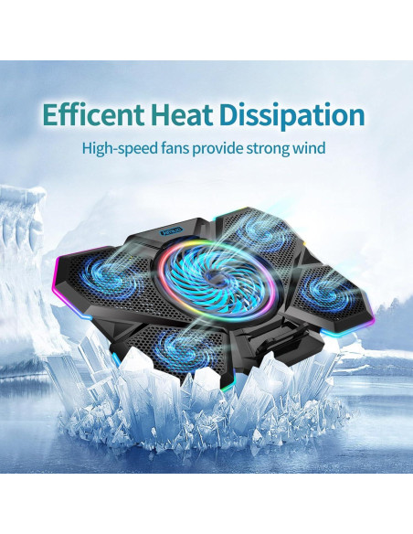 Base de Enfriamiento para Laptop AIMIUZI F13 con 5 Ventiladores