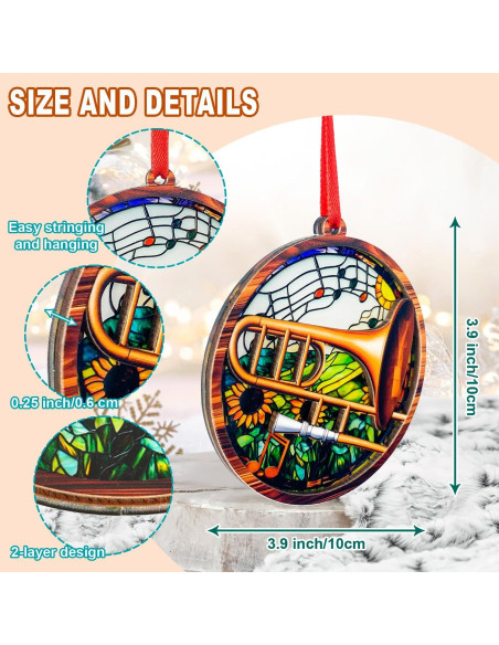 Adorno de Trompeta SUFA de Madera y Acrílico 2 Capas