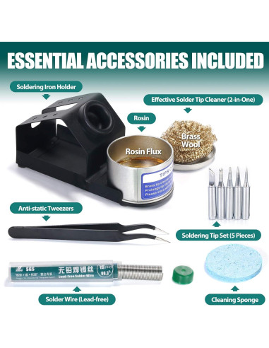 Estación de Soldadura Digital YIHUA 939D+ 75W Verde ESD