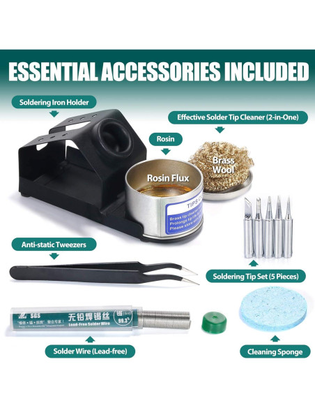 Estación de Soldadura Digital YIHUA 939D+ 75W Verde ESD