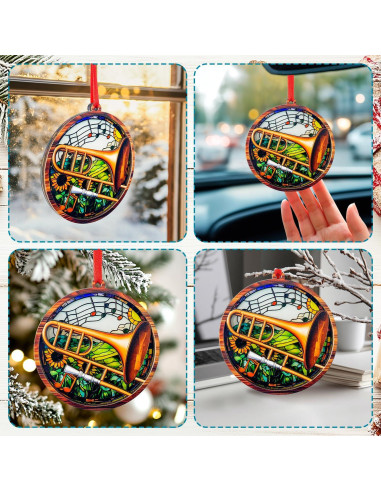 Adorno de Trompeta SUFA de Madera y Acrílico 2 Capas