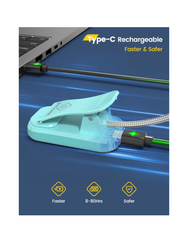 Luz de Libro Glocusent Willow Recargable 10 LEDs 3 Colores