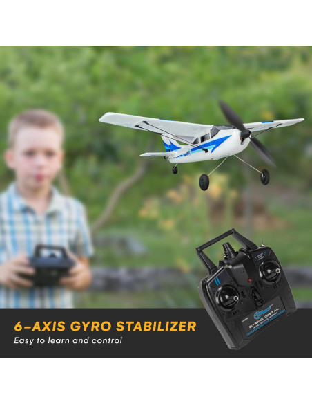 Avión RC Top Race TR-C285G 3 Canales Azul - Juguete Volador