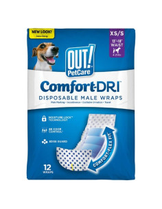 Pañales Desechables para Perros Machos OUT! XS/S 12 Unidades