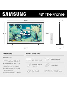 Samsung Televisor Inteligente QLED 4K The Frame 43" 2025 2