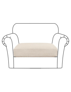 Funda de Cojín de Asiento Flamingo P Beige Biscotti 1 Unidad