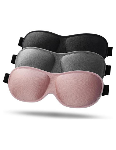Máscara de Sueño 3D DKONXIA con Tapones - Bloqueo Total Luz