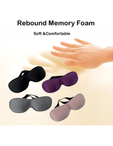 Máscara de Sueño 3D DKONXIA con Tapones - Bloqueo Total Luz