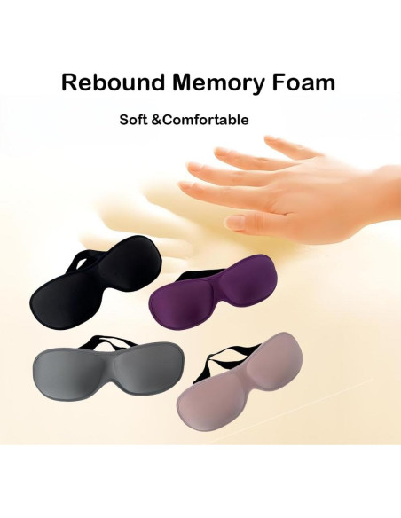 Máscara de Sueño 3D DKONXIA con Tapones - Bloqueo Total Luz