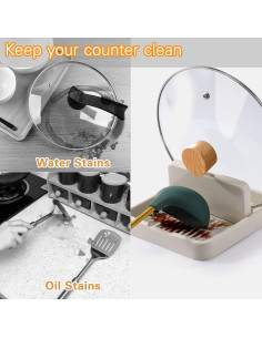 Soporte para Cucharas y Tapas AIERSA - Paquete de 2, 39.88 cm 2