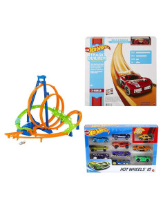 Hot Wheels Epic Crash Dash - Pista 12,19 m + 10 coches 1:64