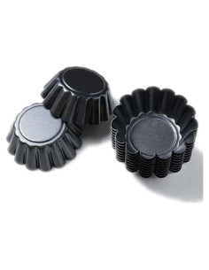 12 Moldes Redondos para Tartas de Huevo QJFCare 6.5 cm