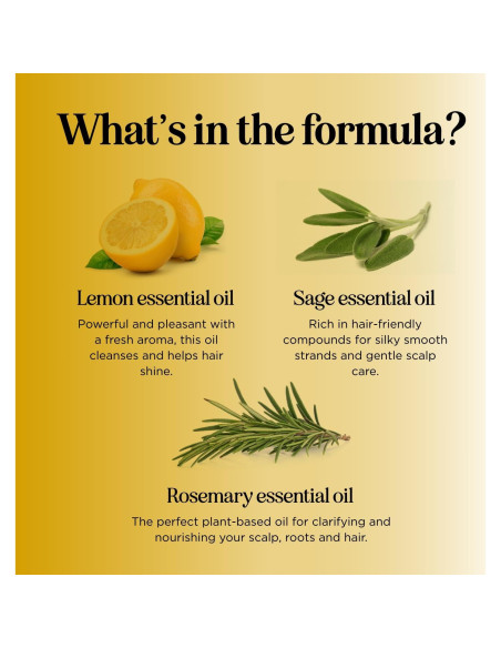 Champú Salvia Limón Sin Sulfatos 226g - Aclarador Cabello Graso