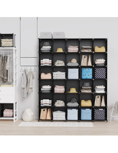 Organizador de Almacenamiento HOMIDEC 16 Cubos Negro 30x30 cm 2