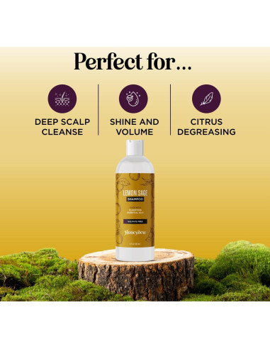 Champú Salvia Limón Sin Sulfatos 226g - Aclarador Cabello Graso