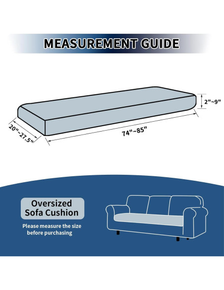 Funda de Cojín de Sofá PureFit 100% Impermeable Negro