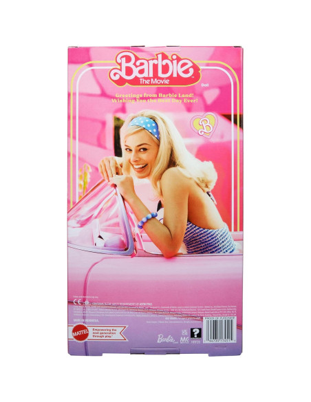 Muñeca Barbie La Película Margot Robbie Conjunto Cuadros Azul